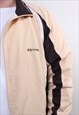 VINTAGE 90S WINDBREAKER, SPORT WEAR JACKET, BEIGE TRACK SUIT