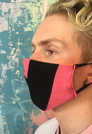 REVERSIBLE STRIPE FACE COVERING PACK OF THREE