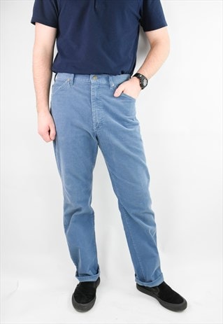 VINTAGE LEE BLUE CORDUROY TROUSERS