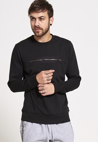 MENS BRAVE SOUL ZIPPED SWEATSHIRT