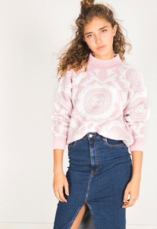 VINTAGE 80S CASUAL KNIT JUMPER / R02778