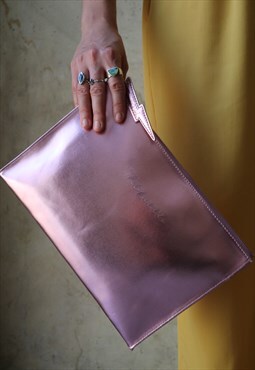 90s Vintage Nos Fiorucci pink patent hand bag
