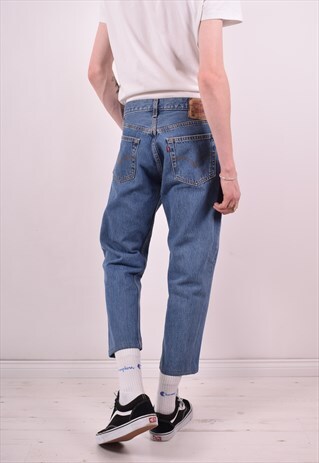 LEVI'S 501 MENS VINTAGE JEANS W33 L25 BLUE 90S