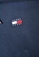 VINTAGE 90S TOMMY HILFIGER EMBROIDERED SWEATSHIRT HOODIE