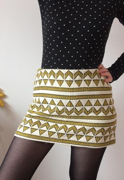 Geometric Print Mini Skirt