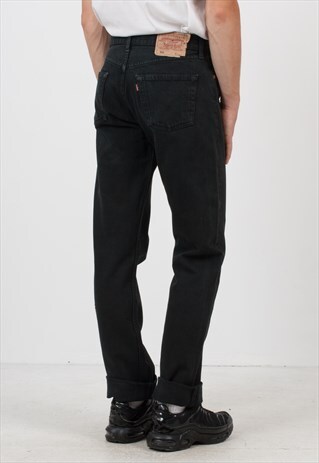 VINTAGE BLACK LEVI'S 501 FIT DENIM JEANS