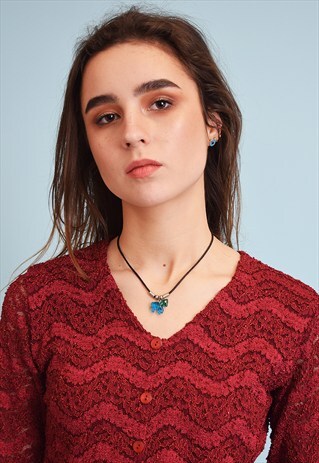 VINTAGE 90'S RETRO HIPPIE BOHO FESTIVAL HORSE NECKLACE