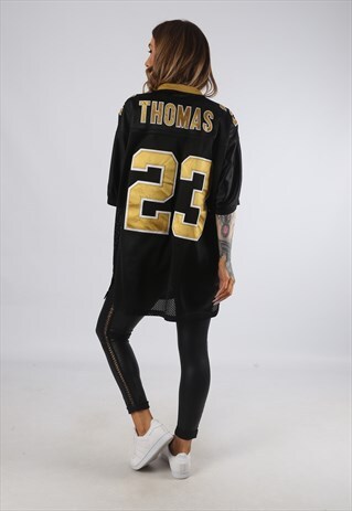 VINTAGE NFL OVERSIZED T-SHIRT FOOTBALL JERSEY TOP LONG (EDM)