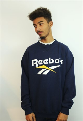 BEAUTIFUL VINTAGE REEBOK SPELL-OUT SWEATSHIRT, LARGE