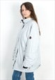 LADIES JACKET WINDBREAKER FLEECE LINING OVER COAT BLUE TOP