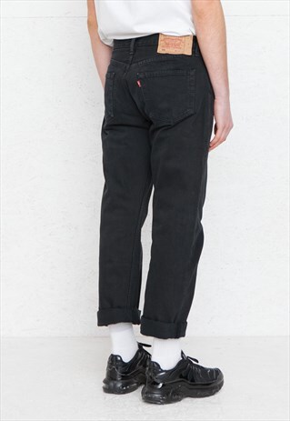 VINTAGE BLACK LEVI'S 501 FIT DENIM JEANS
