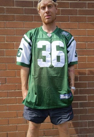 BNWT REEBOK NFL JERSEY NEW YORK JETS SHIRT XL GREEN 36 SPORT