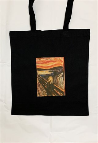 THE SCREAM VINTAGE AESTHETIC ART CANVAS TOTE BAG GOTHIC