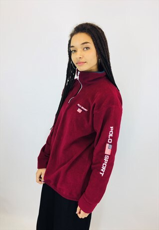 RALPH LAUREN POLO FLAG EMBROIDERED FLEECE