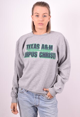 CHAMPION WOMENS VINTAGE SWEATSHIRT JUMPER MEDIUM GREY 90'S