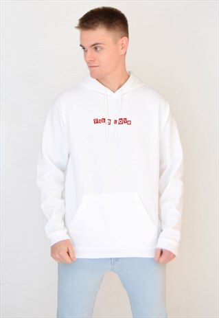 WHITE FAKE LOVE (RED) HOODIE