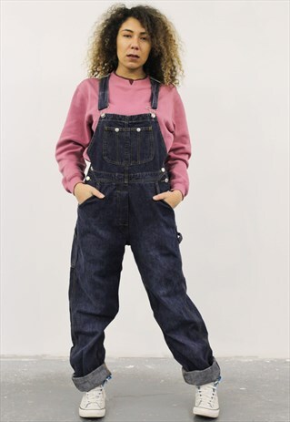 VINTAGE BLUE DENIM DUNGAREES