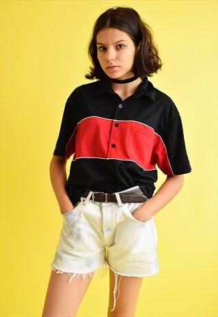 90'S RETRO ATHLEISURE VARSITY BOYFRIENDS JERSEY TOP TEE