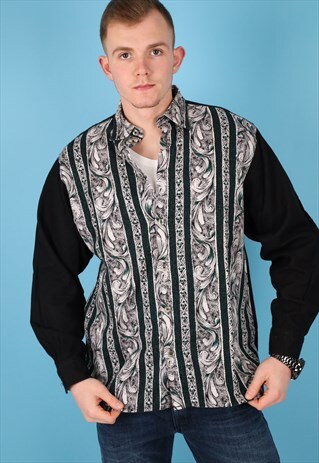 VINTAGE PATTERN SHIRT IN MULTI NS180