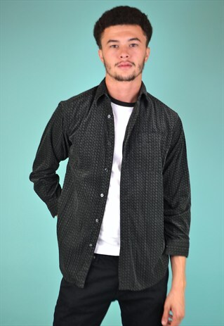 VINTAGE 90'S PATTERNED CORDUROY SHIRT