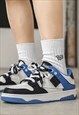 SKATE SNEAKERS LOW TOP CLASSIC TRAINERS IN WHITE BLACK
