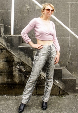 VINTAGE 90S SNAKE PRINT TROUSERS