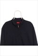 VINTAGE 90'S IZOD SWEATSHIRT QUARTER ZIP COTTON NAVY