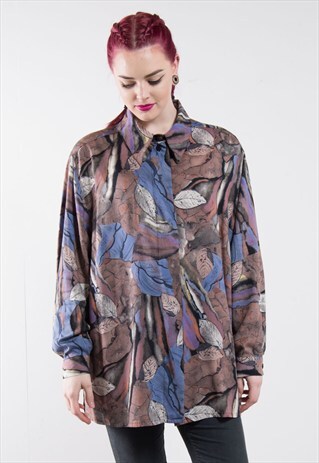 90'S ABSTRACT PATTERN BOYFRIEND SHIRT