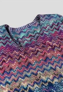 Missoni Vintage 90s Patterned knit T-shirt