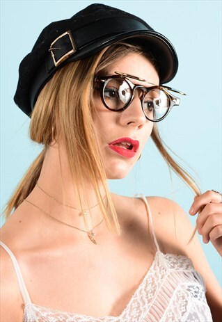 RETRO TORTOISE SHELL FLIP SUNGLASSES