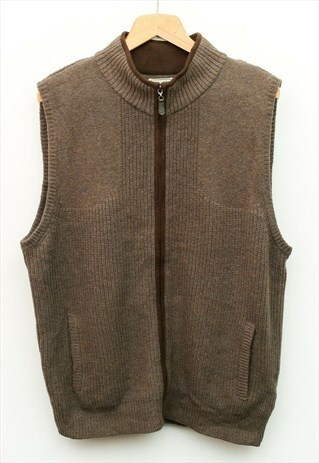 WINTER VINTAGE MEN'S L VEST GILET FULL ZIP UP TANK JACKET