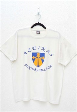 90's Aquinas Junior College T-Shirt (L)