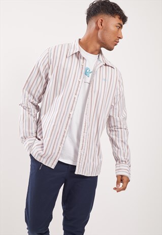 VINTAGE TOMMY HILFIGER DENIM CANDY STRIPE LONG SLEEVE SHIRT
