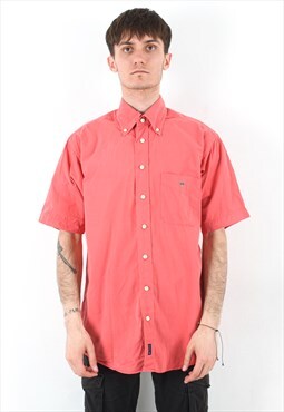 GANT Vintage M Men's Casual Shirt Button Up Short Sleeve Red