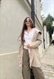 KZELL PARKA WITH SATIN DETAIL IN BEIGE 