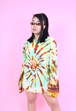 TIE DYE LIGHTWEIGHT TOP TUNIC T-SHIRT