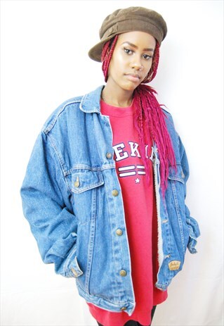 FLEECE LINED SHERPA DENIM JACKET (1990'S)