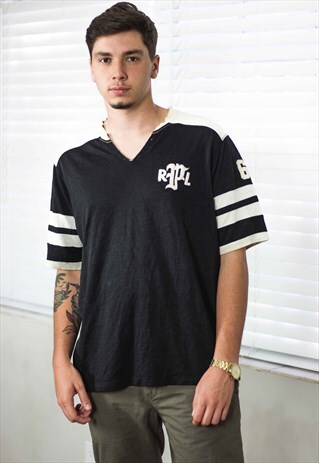 VINTAGE POLO SPORT RALPH LAUREN T-SHIRT LOGO 90S L 12.9