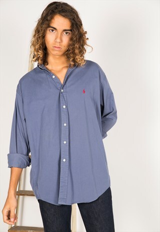 VINTAGE 80S POLO RALPH LAUREN SHIRT / R0524