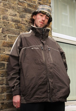 OVERSIZED RETRO / 90'S / COLUMBIA / BROWN JACKET
