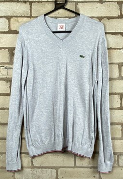 Grey Lacoste Live Mens Jumper L