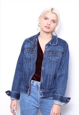 VINTAGE 90S Y2K GAP DENIM ZIP JACKET