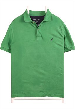 Nautica 90's Short Sleeve Button Up Polo Shirt Medium Green