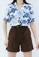 90S VINTAGE MULTICOLOURED FLORAL SHIRT (SIZE M)