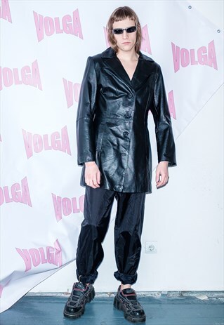 VINTAGE BLACK LEATHER JACKET / UNISEX
