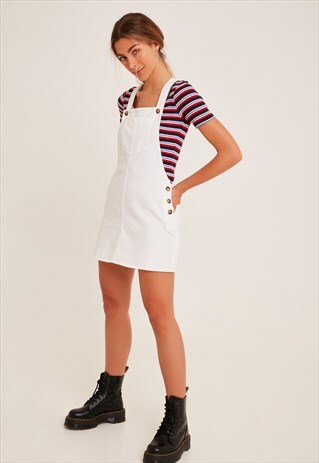 DENIM DUNGAREE DRESS