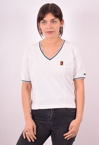 NIKE WOMENS VINTAGE T-SHIRT TOP LARGE WHITE 90S