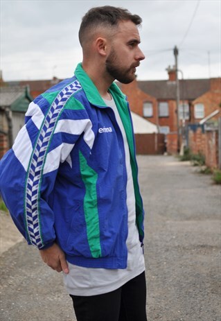 VINTAGE 90'S COLOUR BLOCK WINDBREAKER SHELL JACKET