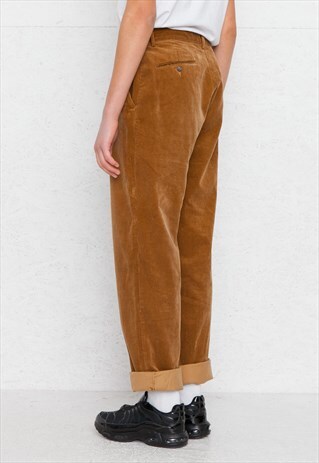 VINTAGE BROWN POLO RALPH LAUREN CORDUROY TROUSERS BOTTOMS
