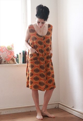 VINTAGE AFRICAN STYLE PRINT DRESS
